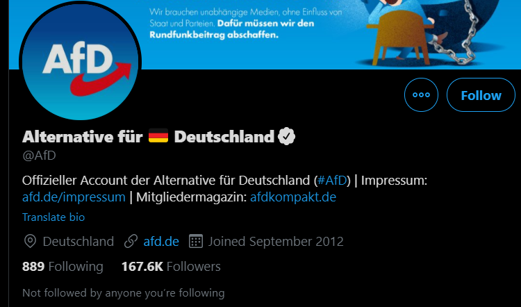 Neue Erkenntnis: AfD-Twitter-Account gibt nur Bullshit von sich