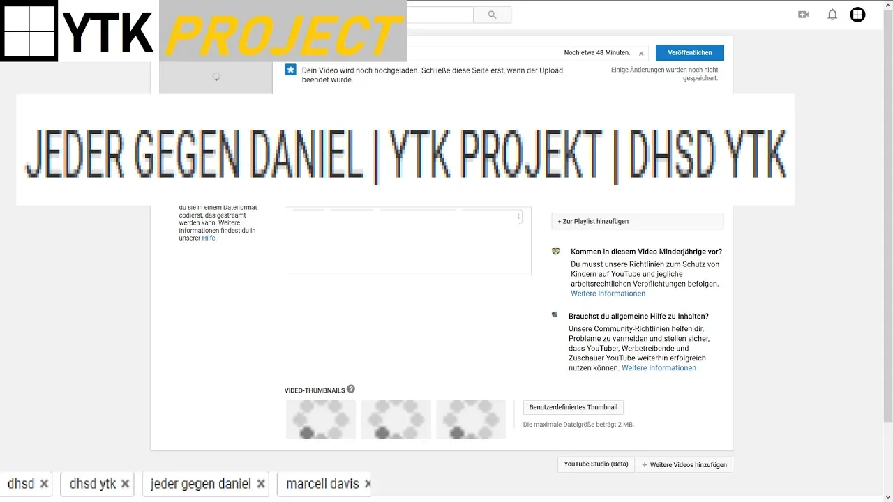 JEDER GEGEN DANIEL | YTK PROJEKT